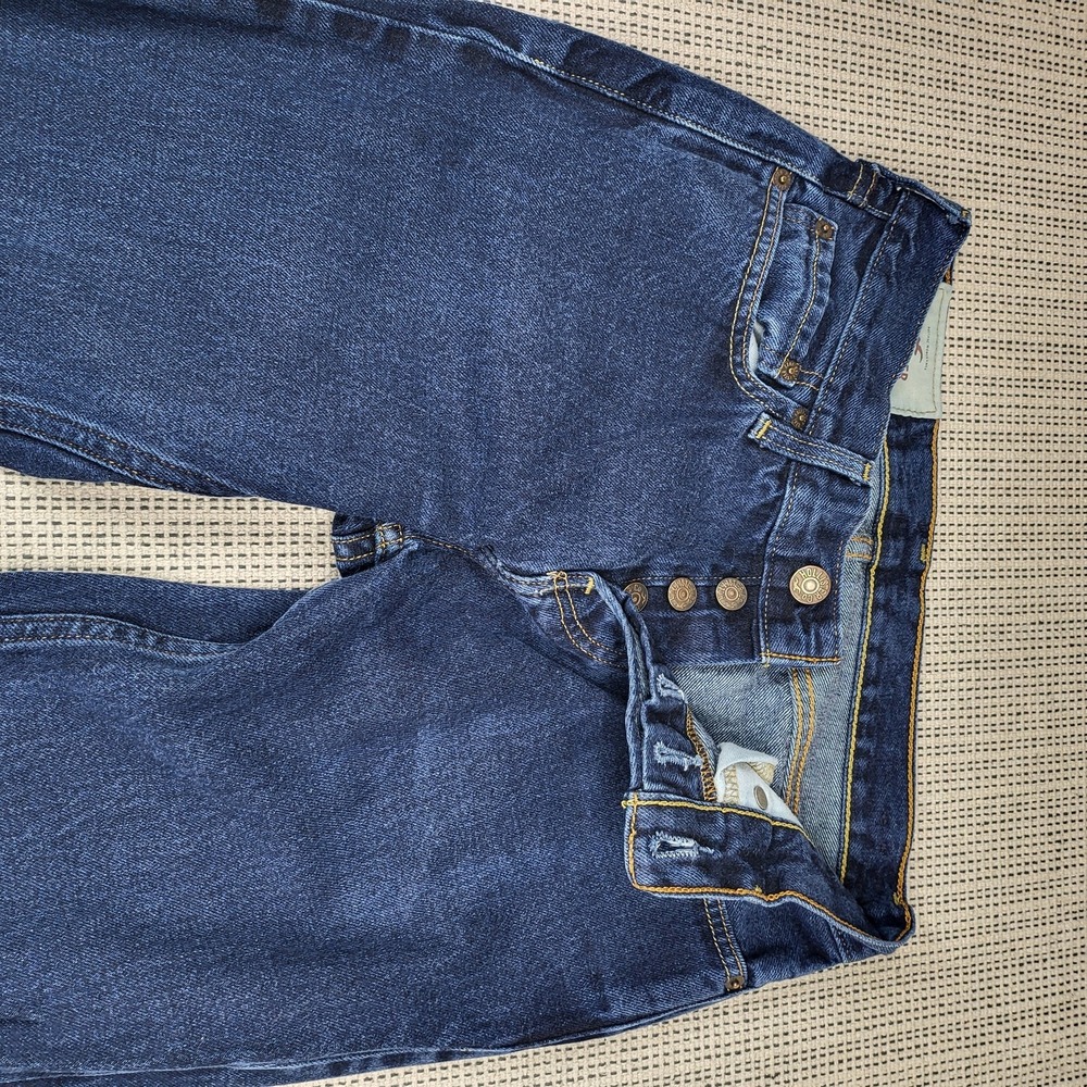 Hollister Jeans Mens‎ 29x29 Blue Medium Wash Button Fly Straight Denim Pants